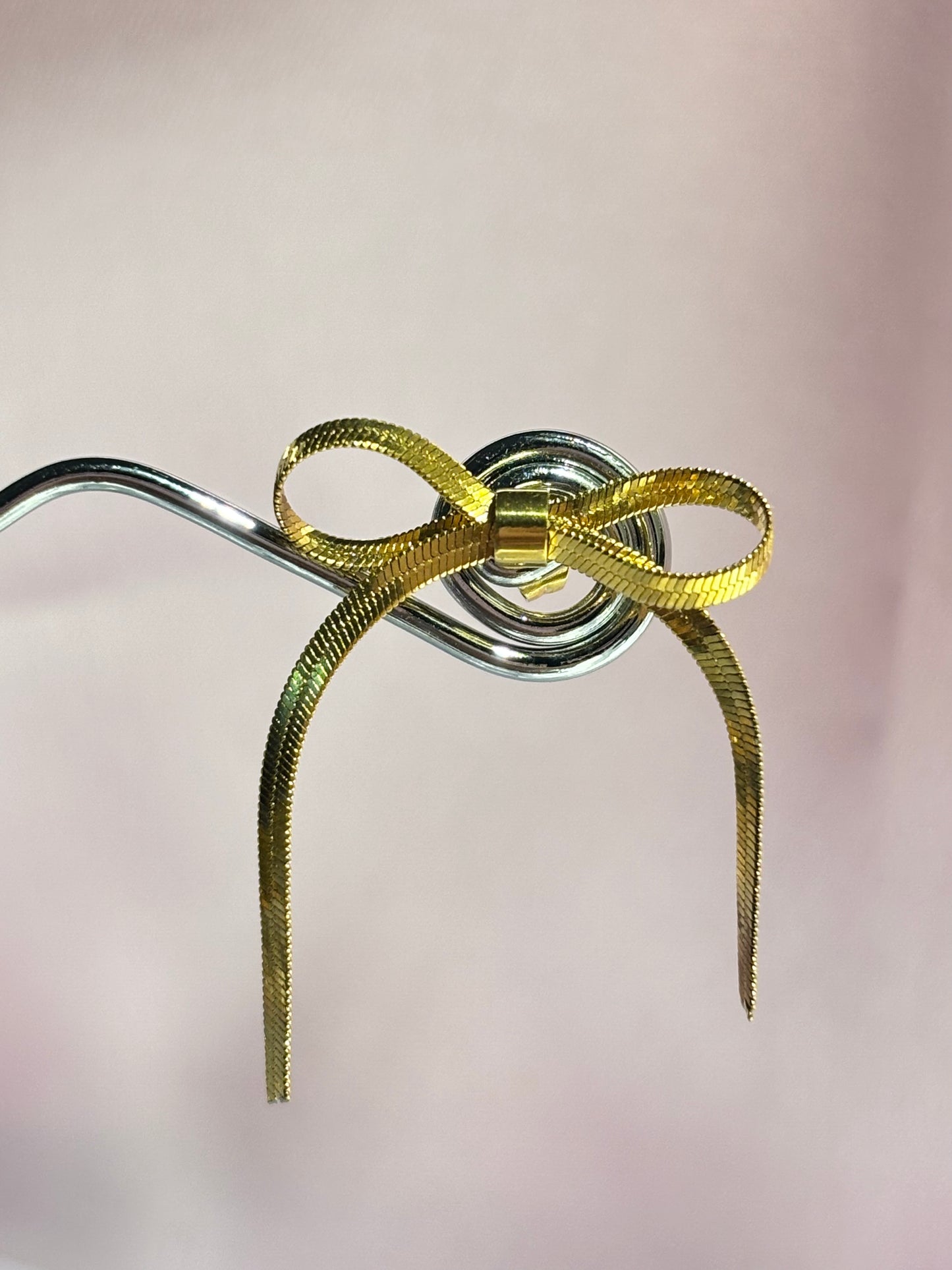 THE MAYA LIQUID DRAPED RIBBON STUDS
