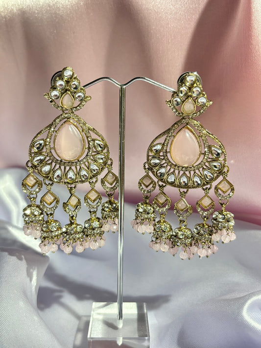 The Maya Ruhi Rose Kundan Multi-Jhumka Chandbalis