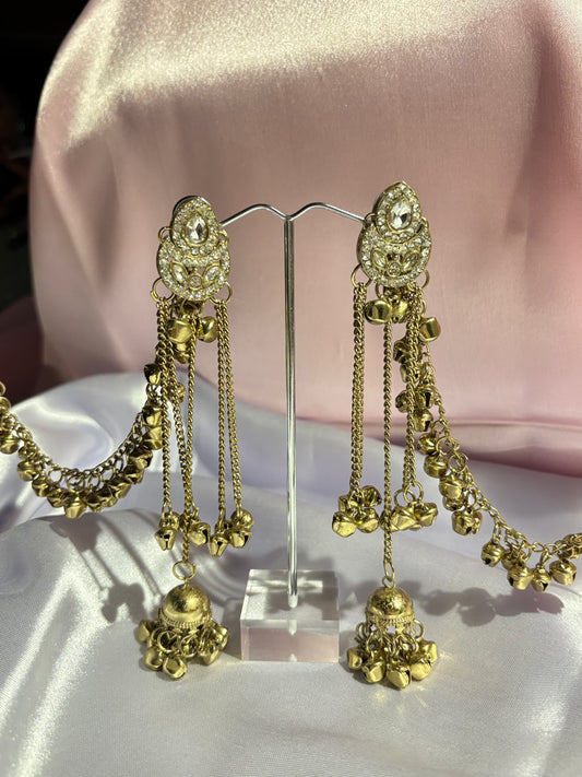 The Maya Sitara Crescent Ghungroo Dangles