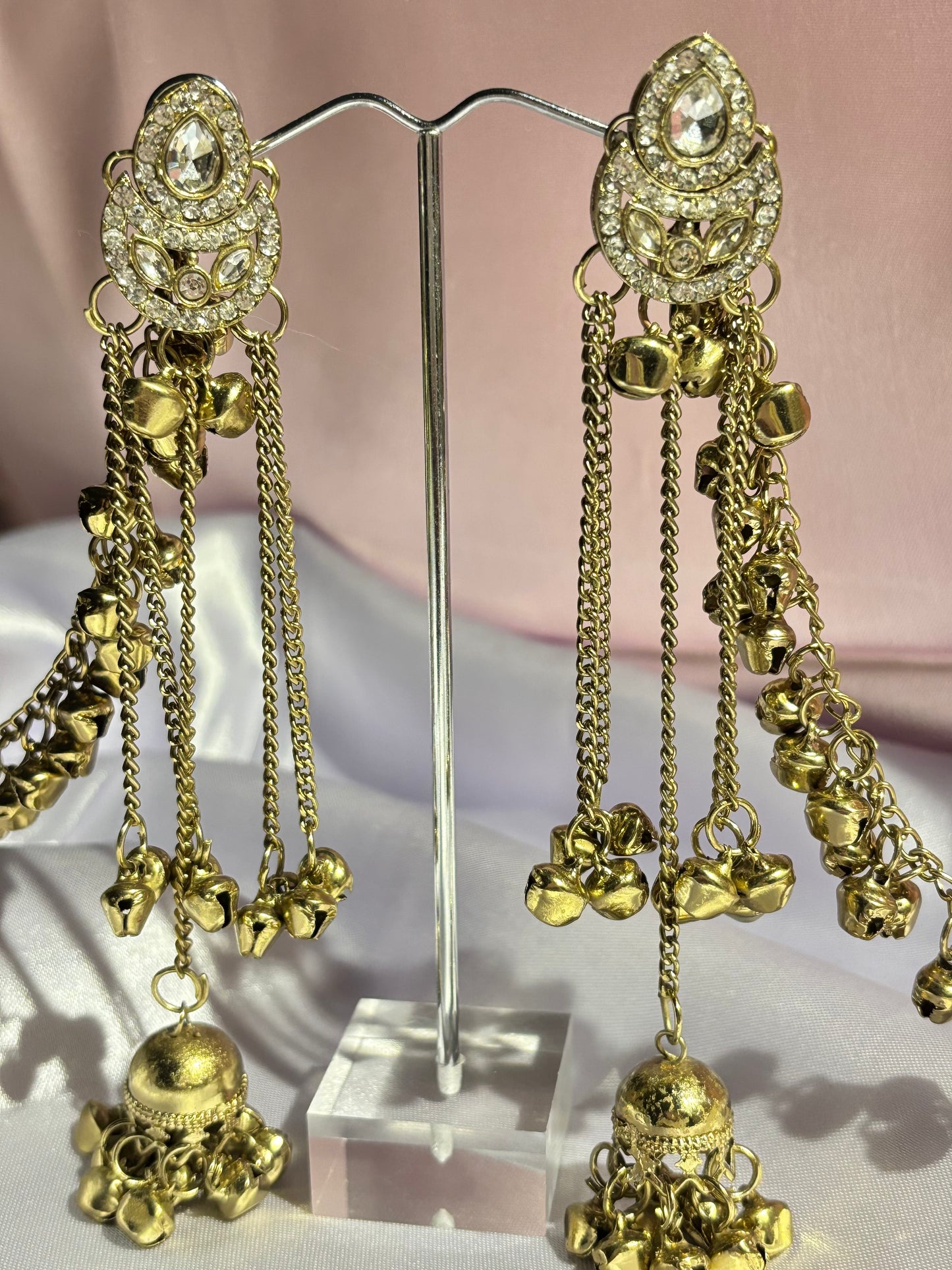 The Maya Sitara Crescent Ghungroo Dangles