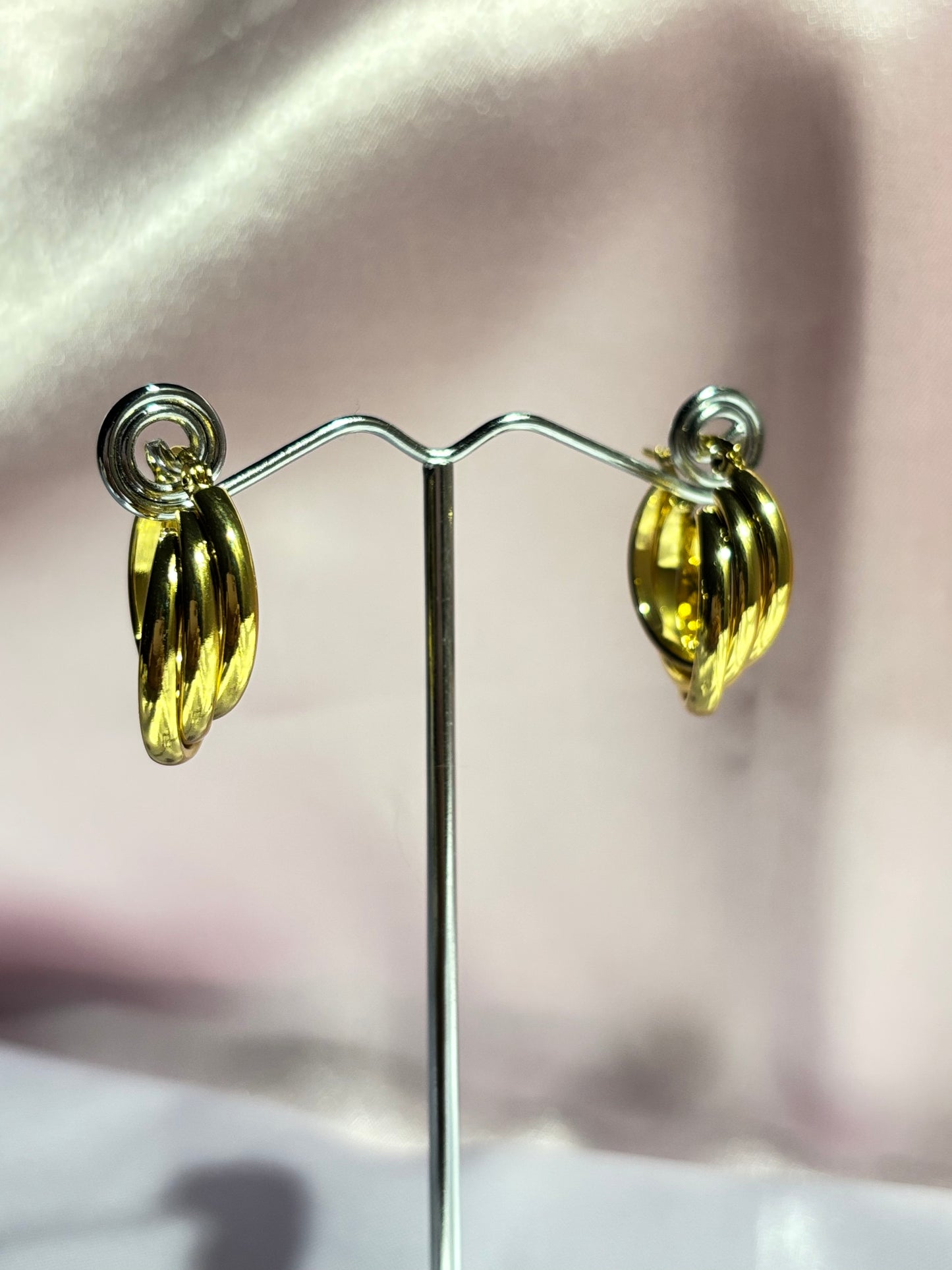 The Maya Sculptural Crossover Hoop Earrings