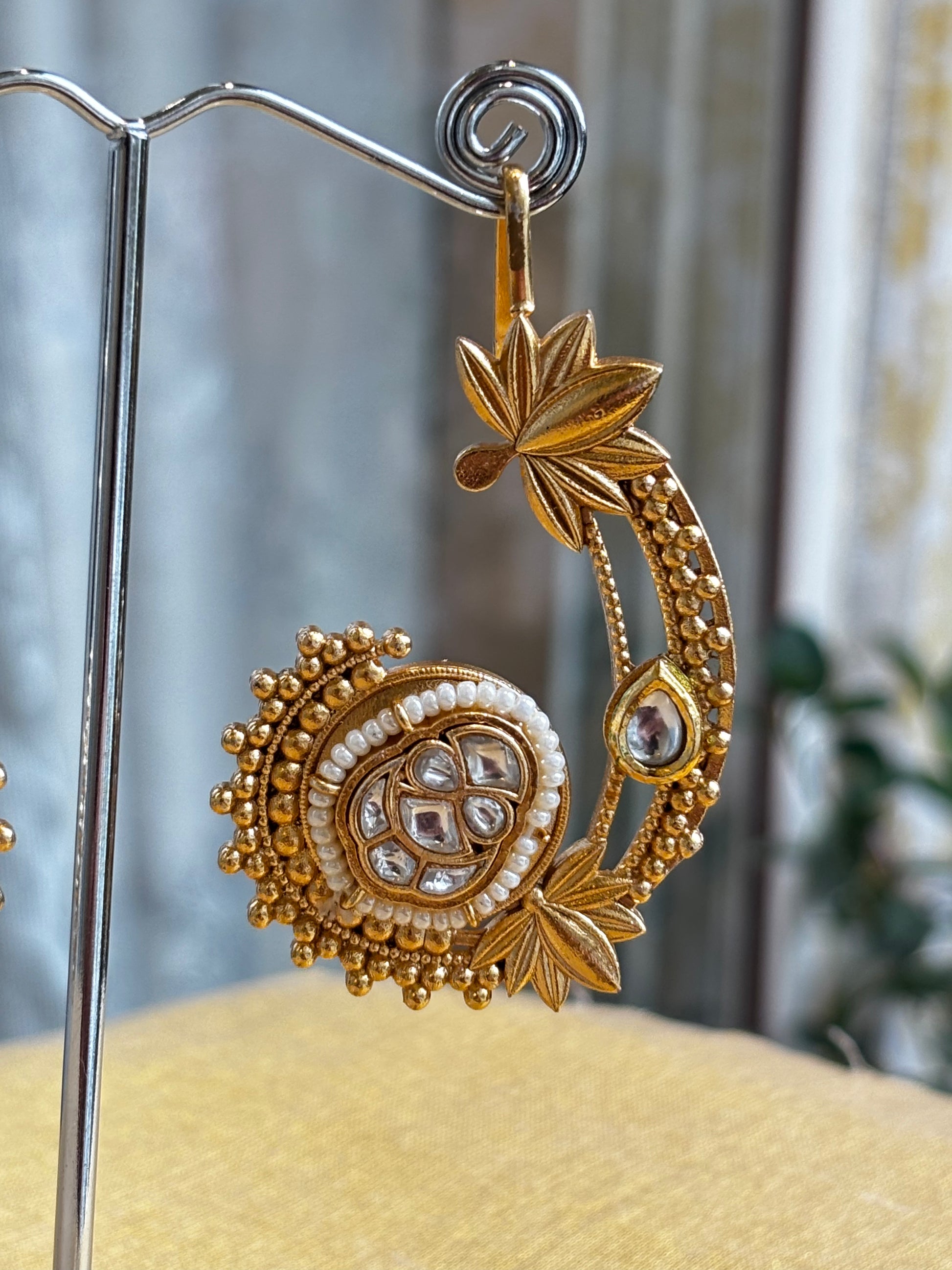 Gold Double Layer Laxmi Coin Necklace Set with Earrings - The House of Maya